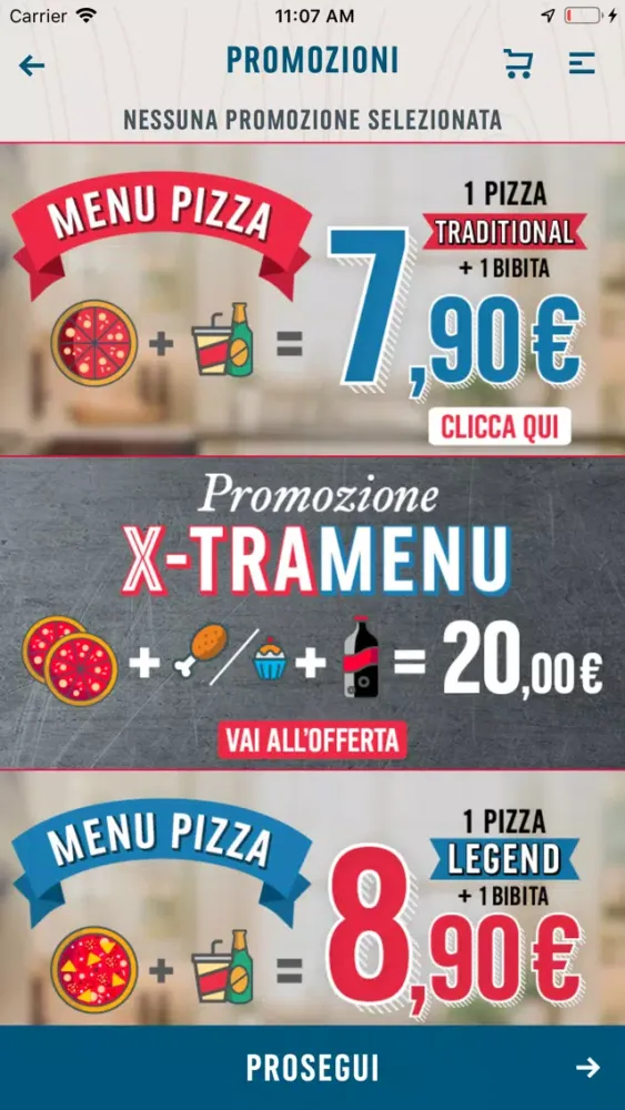 Ảnh chụp màn hình của Domino’s Pizza Italia
