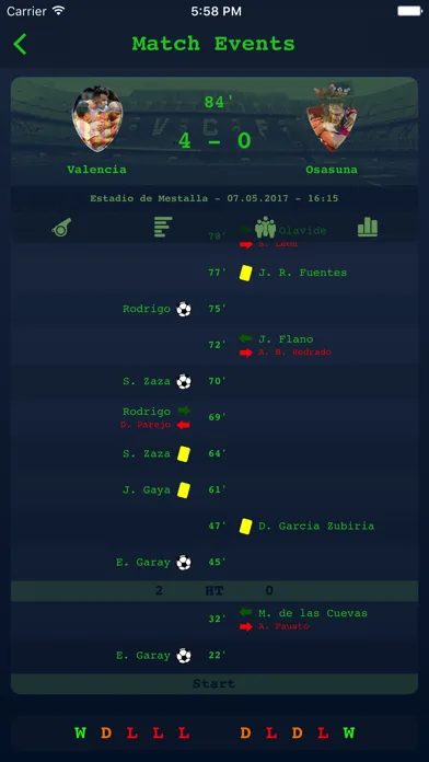 Tangkapan layar Live Results for Spanish Liga