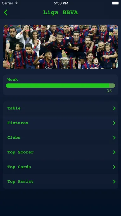 Tangkapan layar Live Results for Spanish Liga