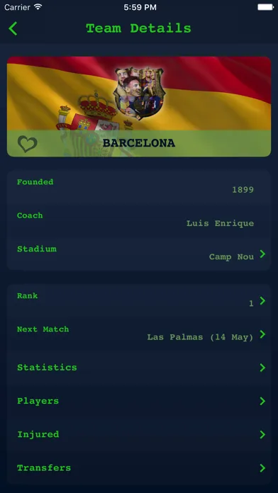 Tangkapan layar Live Results for Spanish Liga