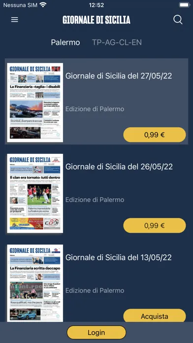 Ảnh chụp màn hình của Il Giornale di Sicilia