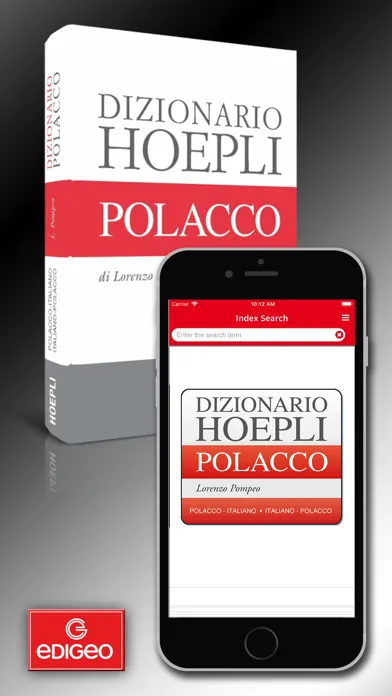 Tangkapan layar Hoepli Polish Dictionary