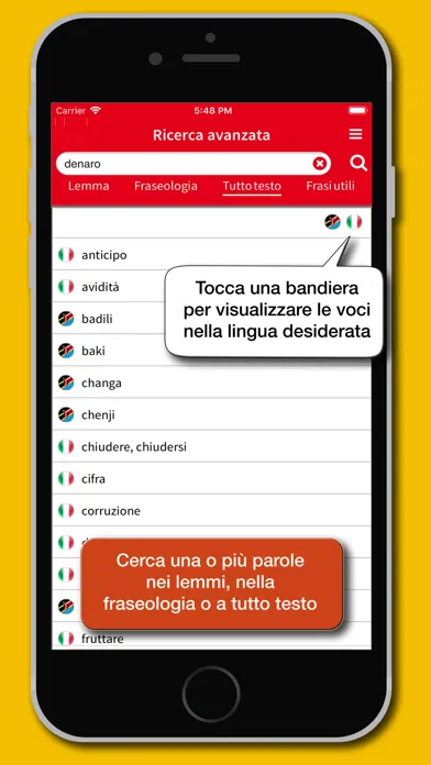 Swahili-Italian Dictionary Screenshots