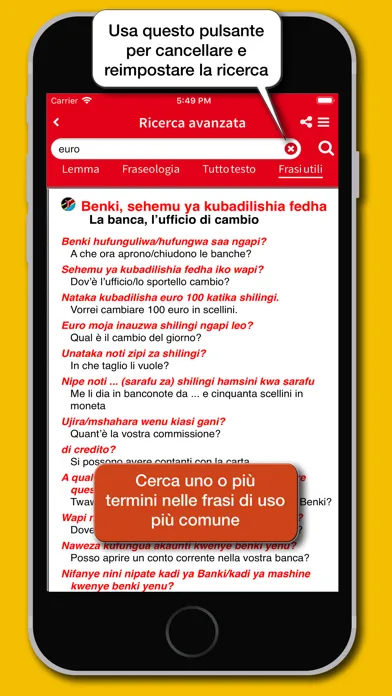 Swahili-Italian Dictionary Screenshots