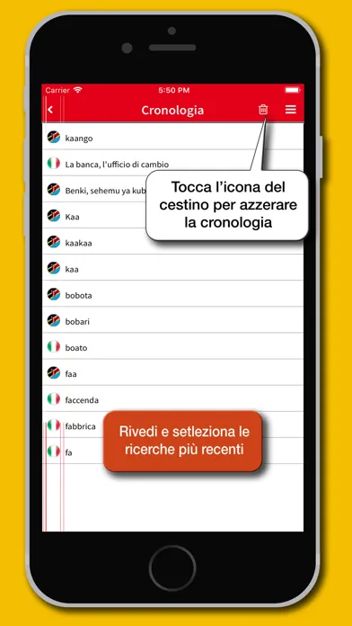 Swahili-Italian Dictionary Screenshots