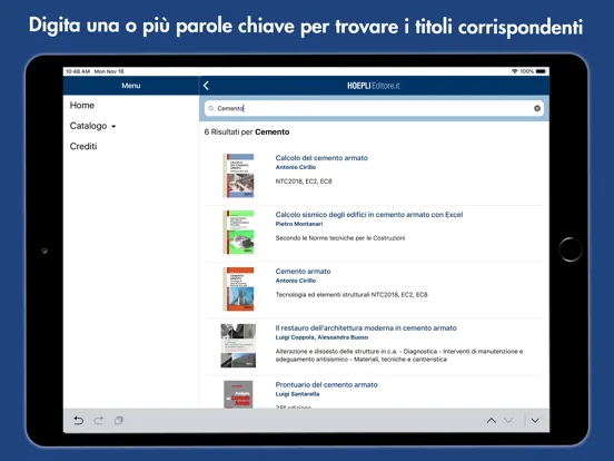 Catalogo Hoepli iPad  스크린샷