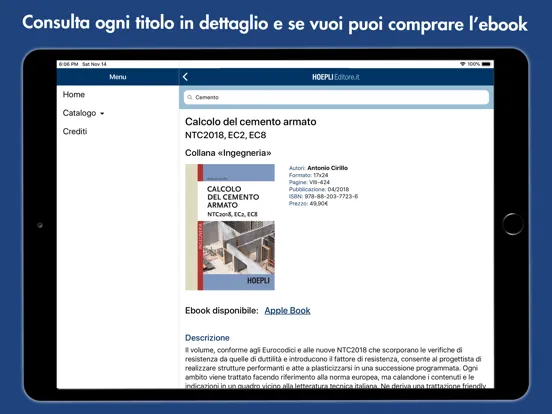 Catalogo Hoepli iPad  스크린샷