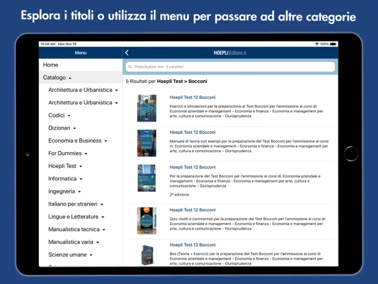 Catalogo Hoepli iPad  스크린샷