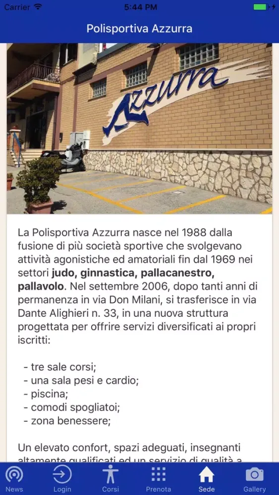 ภาพหน้าจอของ Azzurra Polisportiva Cisterna