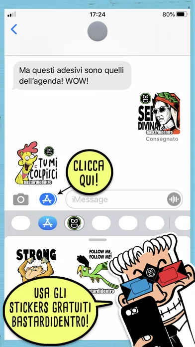 ภาพหน้าจอของ Bastardidentro Stickers
