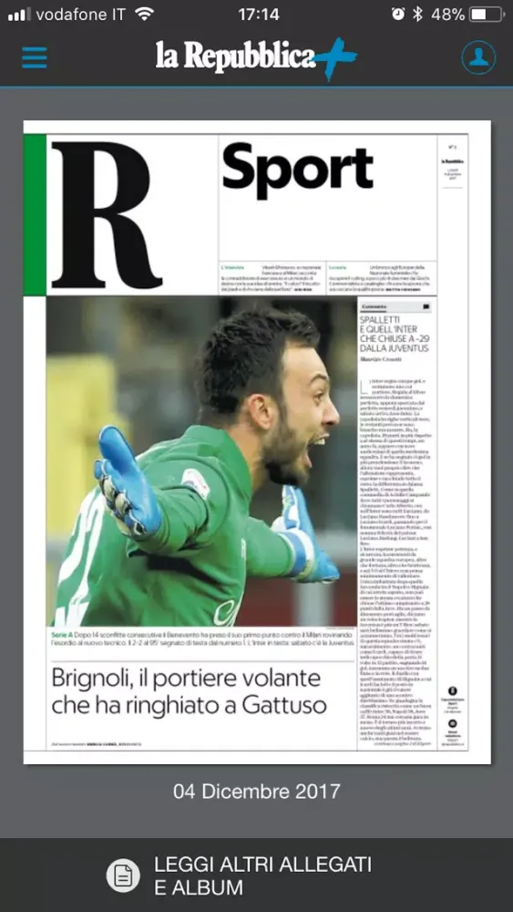 Capturas de tela do Repubblica +