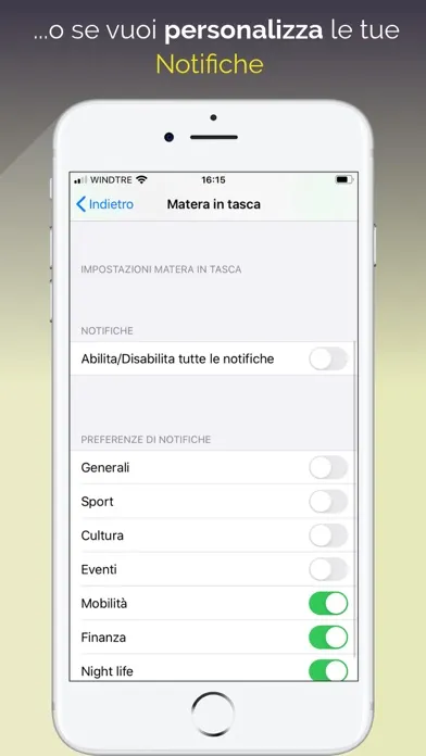 Tangkapan skrin Matera in tasca