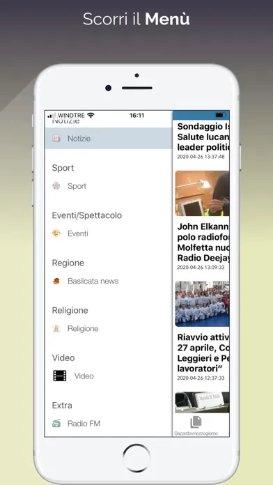Tangkapan skrin Matera in tasca