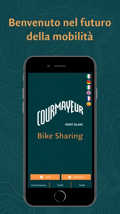 Tangkapan skrin Courmayeur e-Bike Sharing