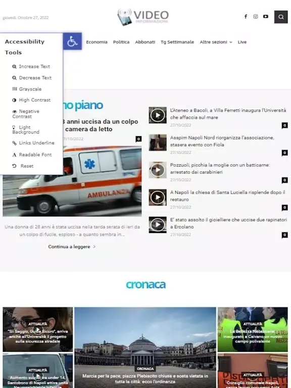 Capturas de pantalla de Video Informazioni iPad 