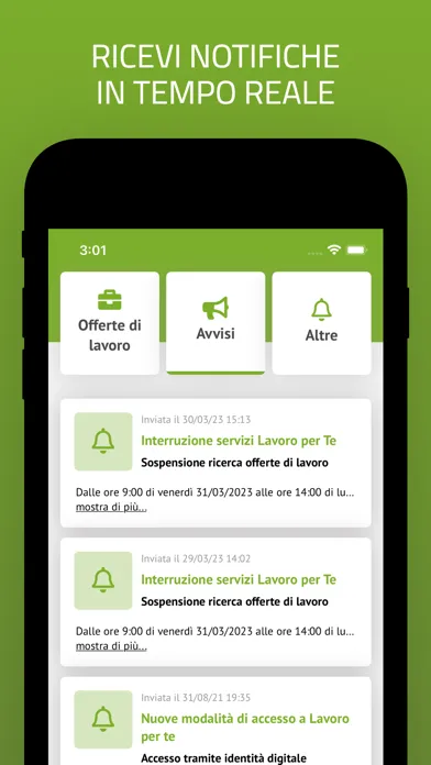 Capturas de tela do Lavoro per Te Emilia-Romagna