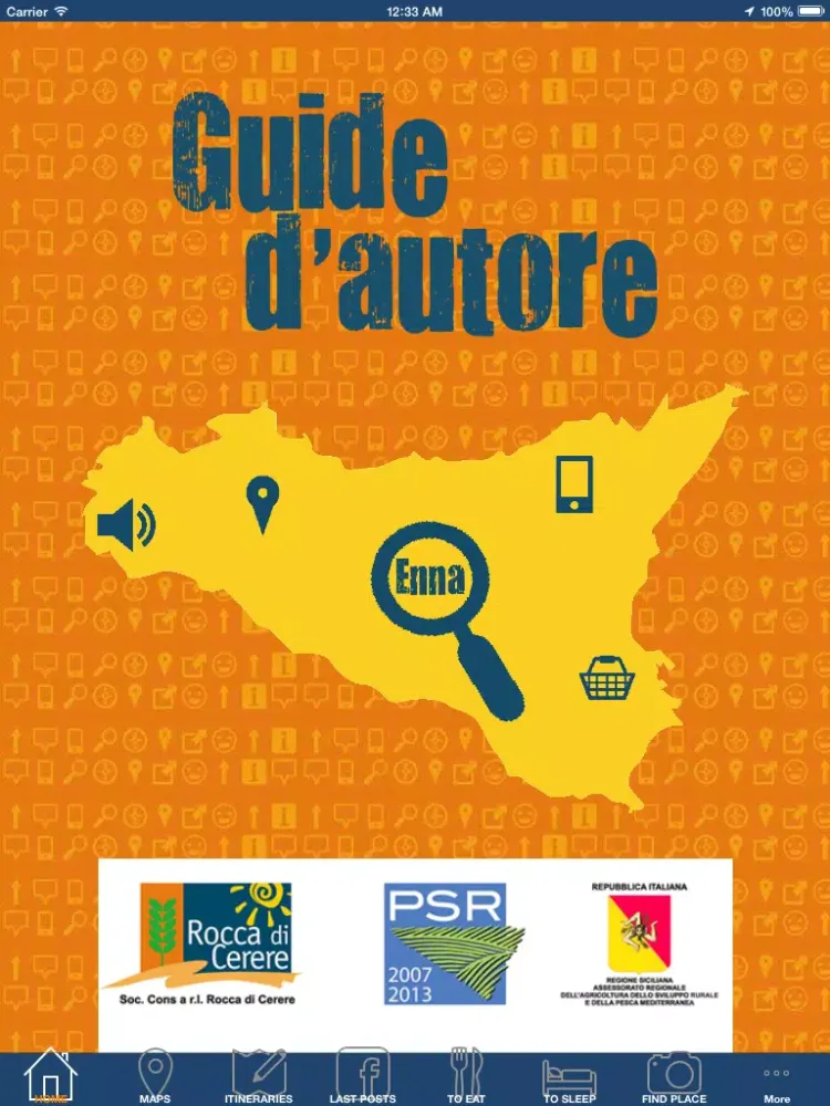 Tangkapan layar Enna Guide D'autore iPad 