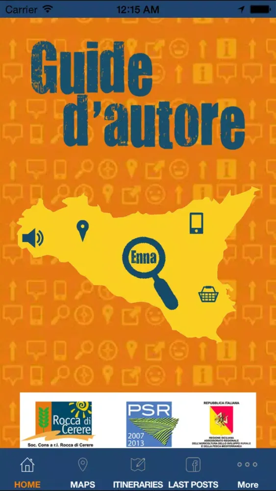 Tangkapan layar Enna Guide D'autore