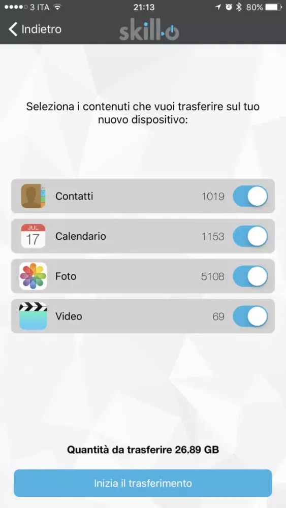 Skillo Transfer Screenshots