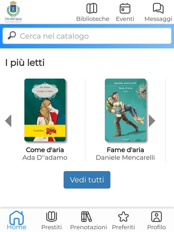 Biblio Spezia iPad 应用截图