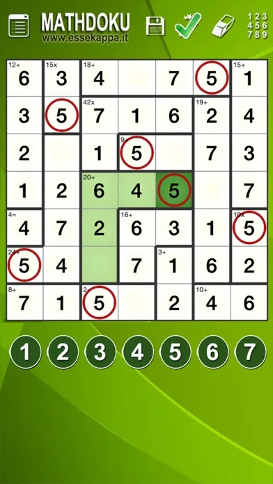 Capturas de tela do Mathdoku + Calcudoku