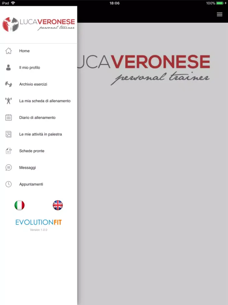 ภาพหน้าจอของ Luca Veronese Trainer iPad 