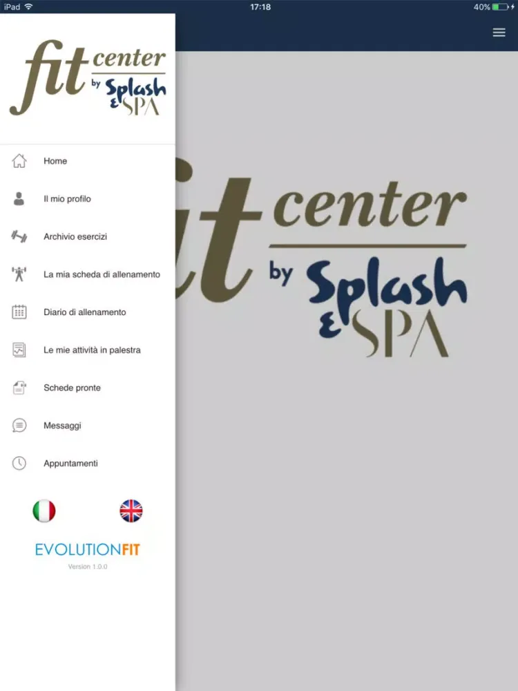 Tangkapan layar Fit Center by Splash e Spa iPad 