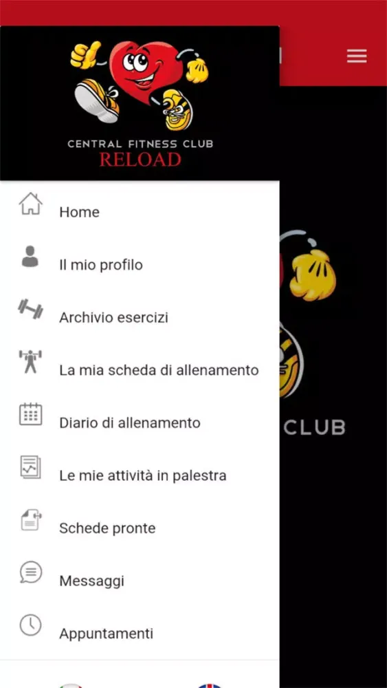 Ảnh chụp màn hình của Central Fitness Club Reload