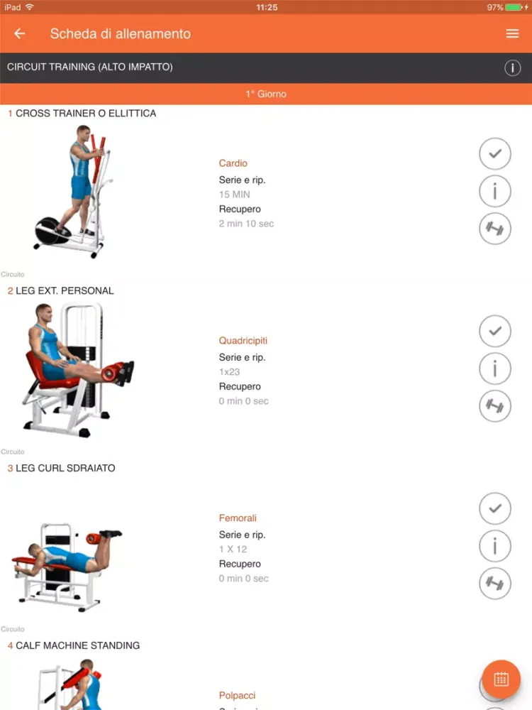 ภาพหน้าจอของ Fitness Club HF Capoterra iPad 