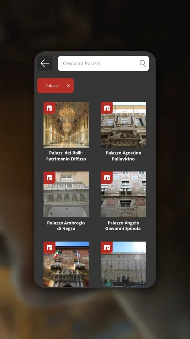 Capturas de tela do Palazzi dei Rolli Genova