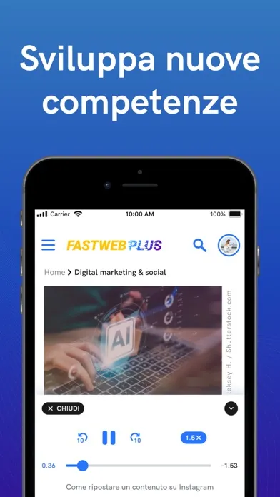 ภาพหน้าจอของ FastwebPlus
