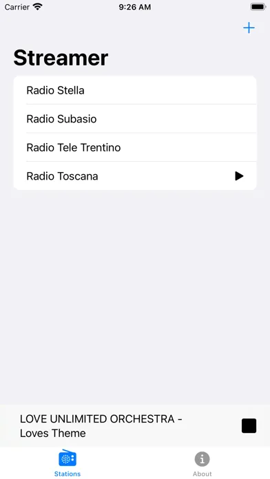 Tangkapan skrin Streamer: Simple Web Radio