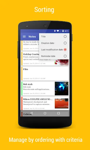 Tangkapan skrin Omni Notes