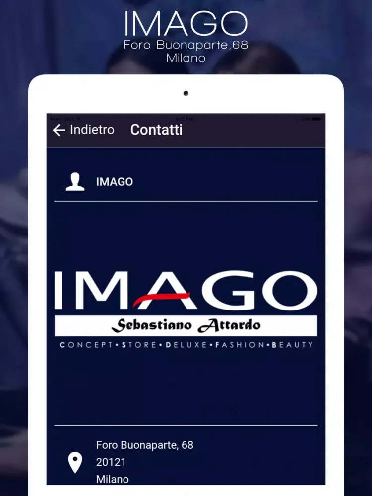 Capturas de tela do IMAGO Milano iPad 