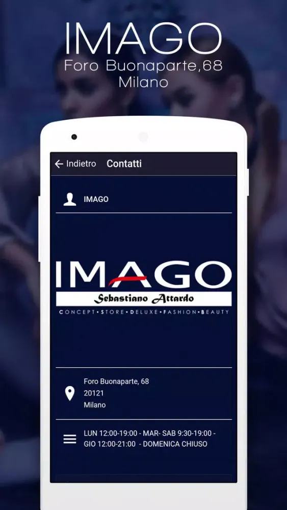 Capturas de tela do IMAGO Milano