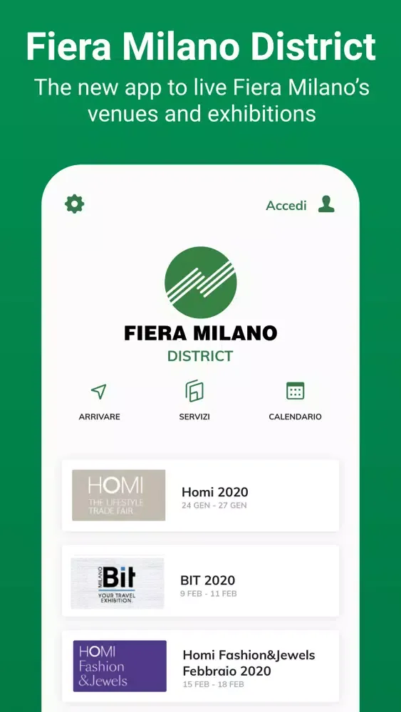 Ảnh chụp màn hình của Fiera Milano District