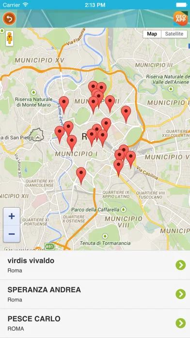 ภาพหน้าจอของ GEOAPP