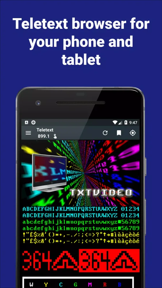 TxtVideo Teletext Screenshots