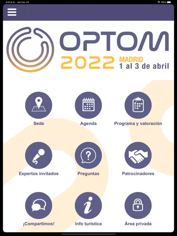 Скриншоты Optom 2022 iPad 