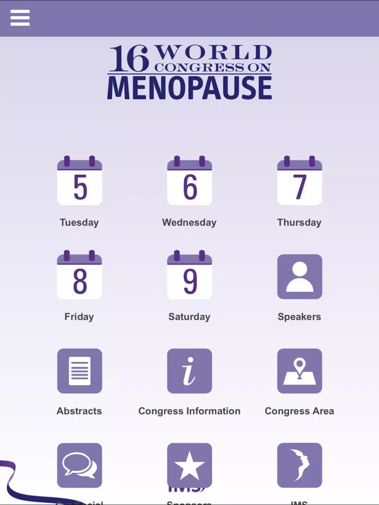 Ảnh chụp màn hình của IMS Intl Menopause Society iPad 