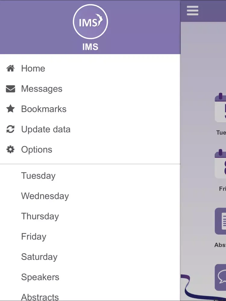 Ảnh chụp màn hình của IMS Intl Menopause Society iPad 