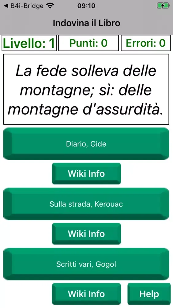 ภาพหน้าจอของ Indovina libro