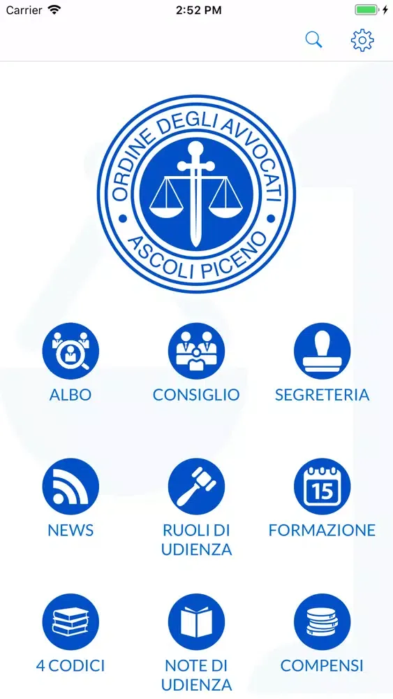 Captures d'écran de Ordine Avvocati Ascoli Piceno