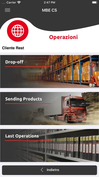Capturas de tela do MBE Corporate Services