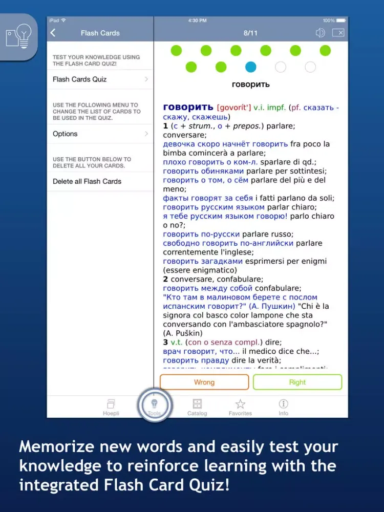 Ảnh chụp màn hình của Italian Dictionaries from Hoepli Publishing House iPad 