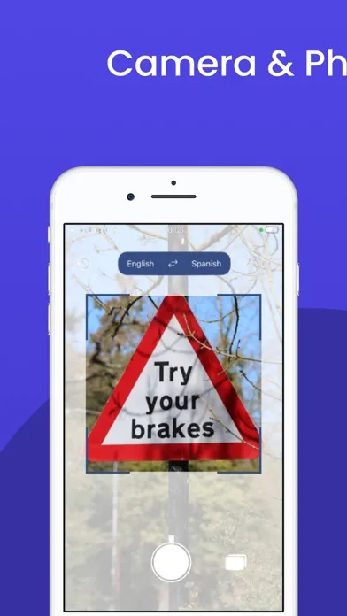 Capturas de tela do Trip: capture image to text