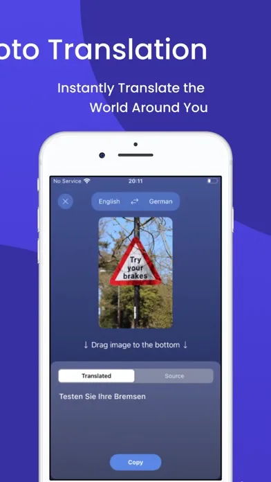 Capturas de tela do Trip: capture image to text