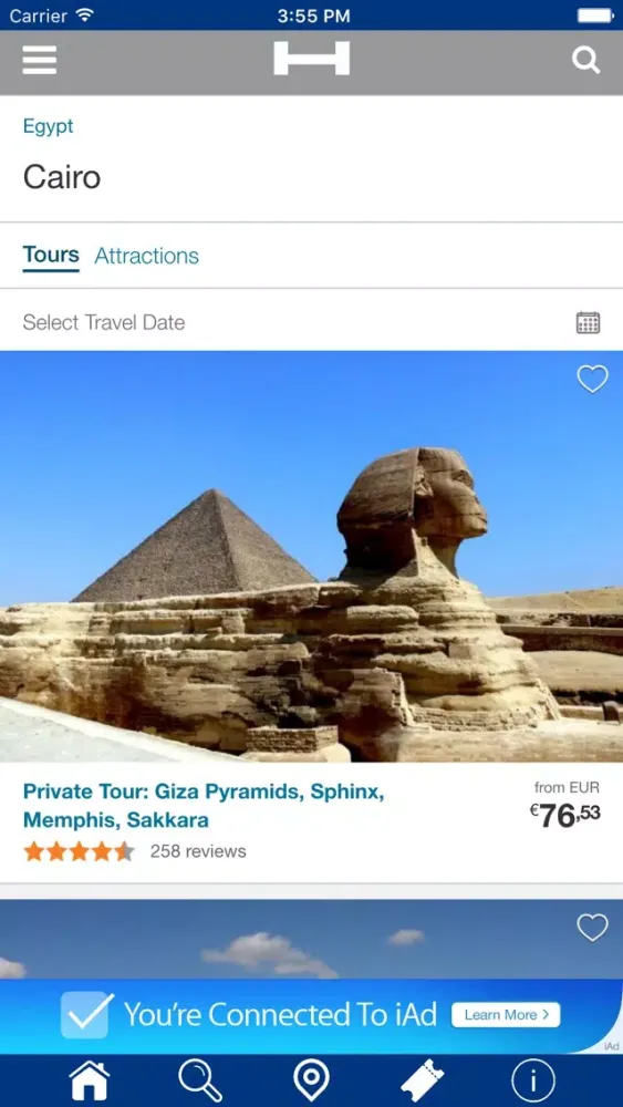 Tangkapan skrin Cairo Hotels + Compare and Booking Hotel for Tonight with map and travel tour