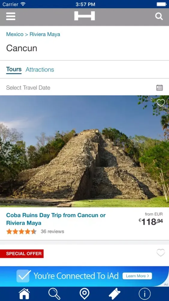 ภาพหน้าจอของ Cancun Hotels + Compare and Booking Hotel for Tonight with map and travel tour