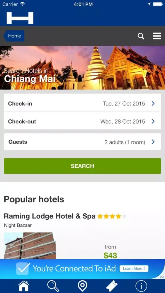 Chiang Mai Hotels + Compare and Booking Hotel for Tonight with map and travel tour应用截图